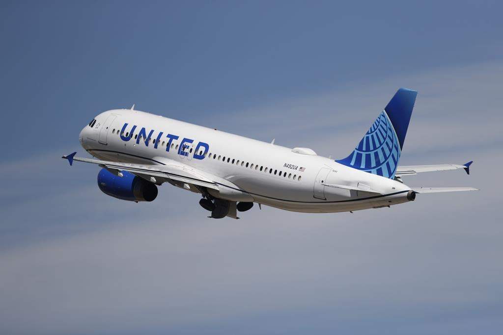 A file photo of a United Airlines jetliner lifting off from a runway at Denver International Airport on June 10, 2020, in Denver.