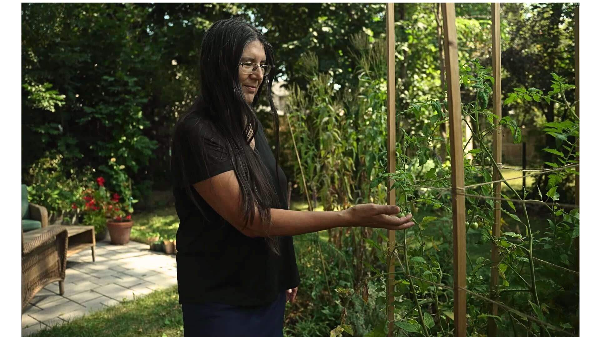 Deborah McGregor spends a lot of time her garden. She tends to the produce she grows on a sunny day in September.