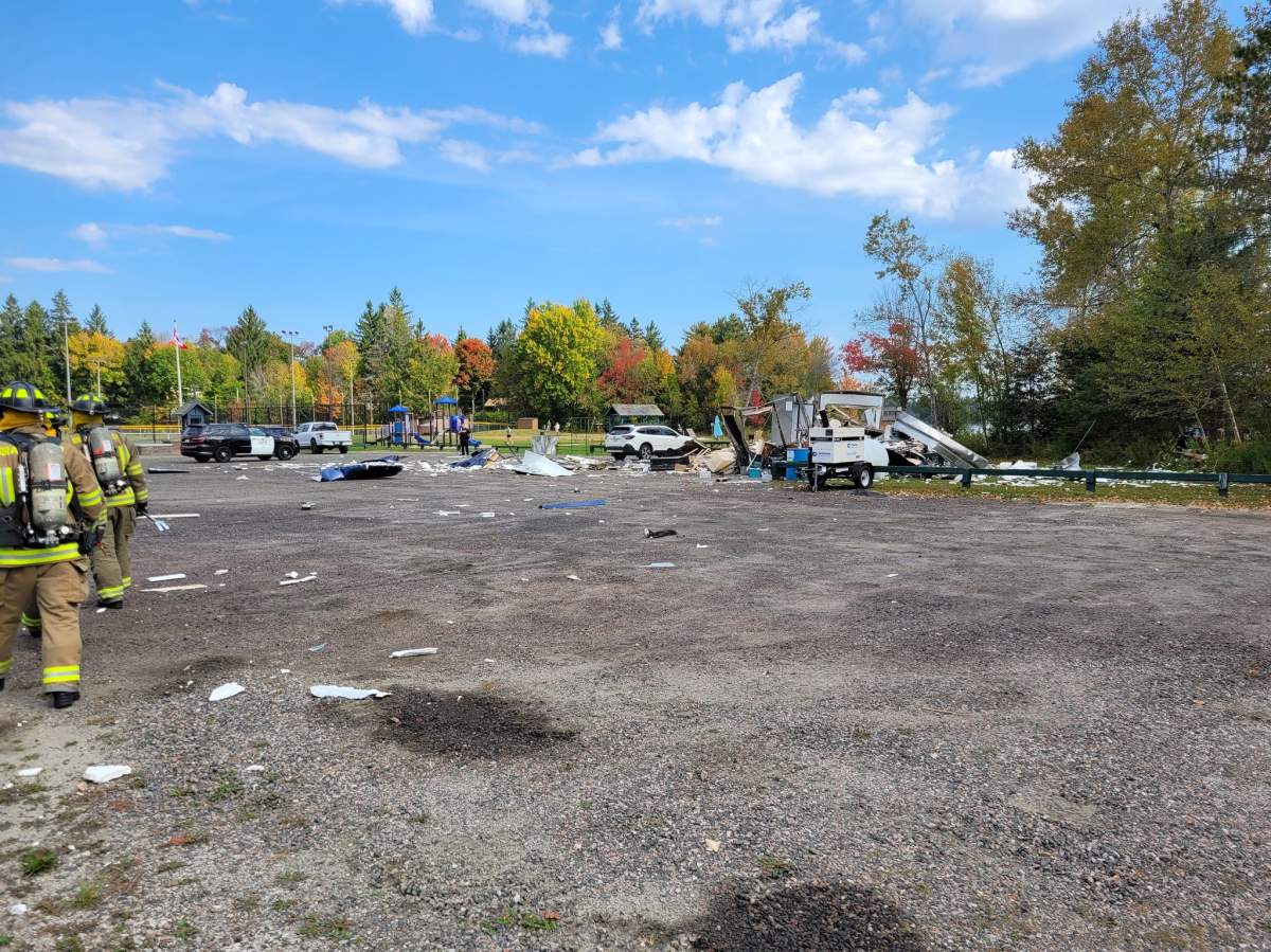 The Gravenhurst Fire Department, Ontario Provincial Police, and the Office of the Fire Marshal are investigating the explosion that destroyed the food truck and spread debris throughout the park.