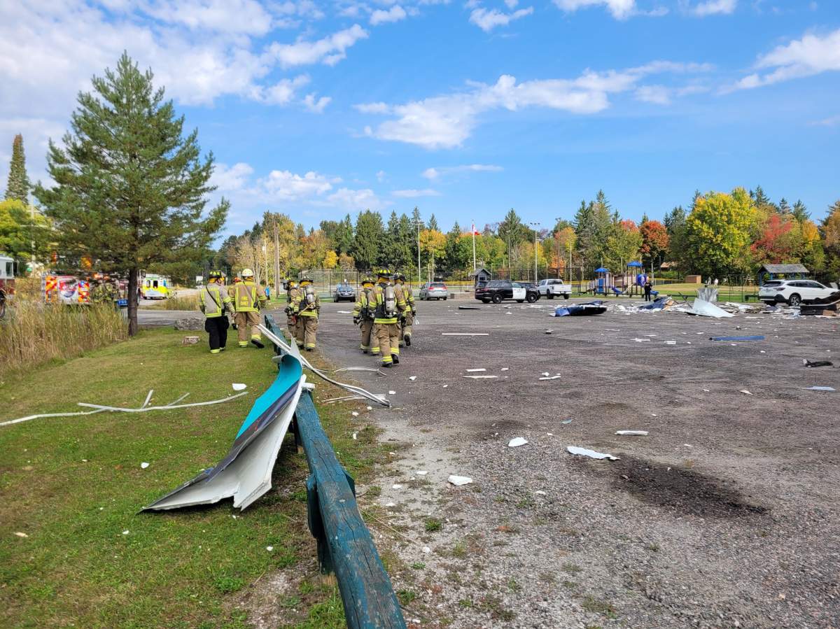 The Gravenhurst Fire Department, Ontario Provincial Police, and the Office of the Fire Marshal are investigating the explosion that destroyed the food truck and spread debris throughout the park.