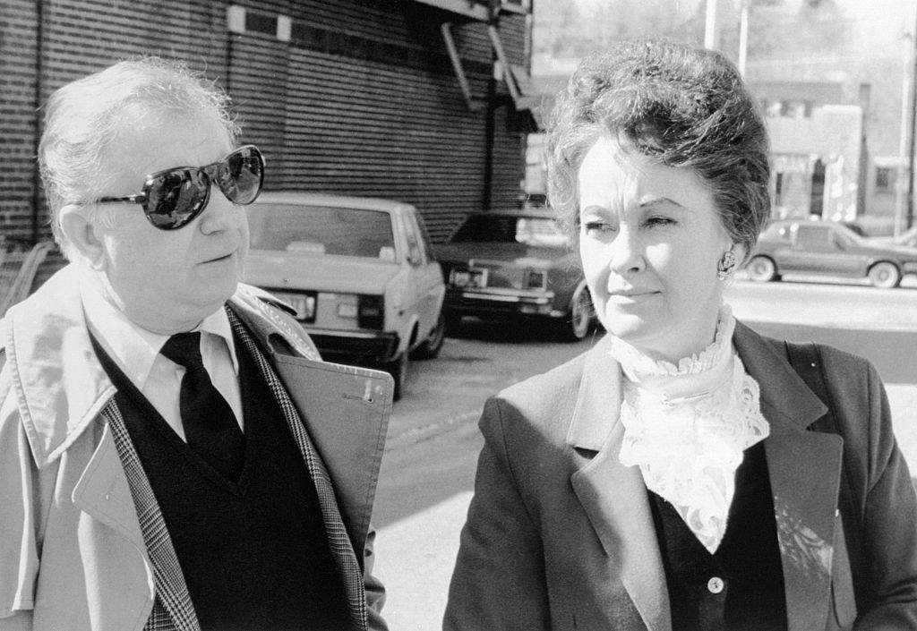 FILE – Ed and Lorraine Warren arrive at Danbury Superior Court, March 19, 1981, where a grand jury returned an indictment against Arne Cheyenne Johnson in the slaying of Alan Bono, 40, on Feb. 16, 1981, in Brookfield, Conn.