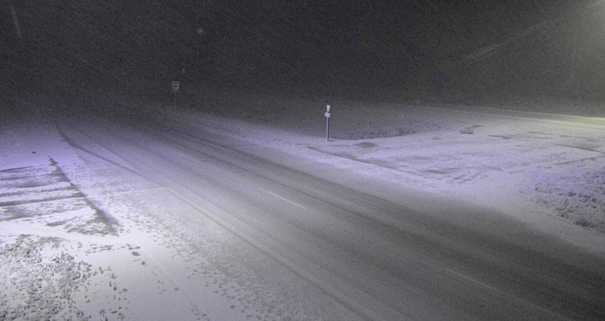 Highway 1 in Hadashville, Man., Friday Oct. 27.