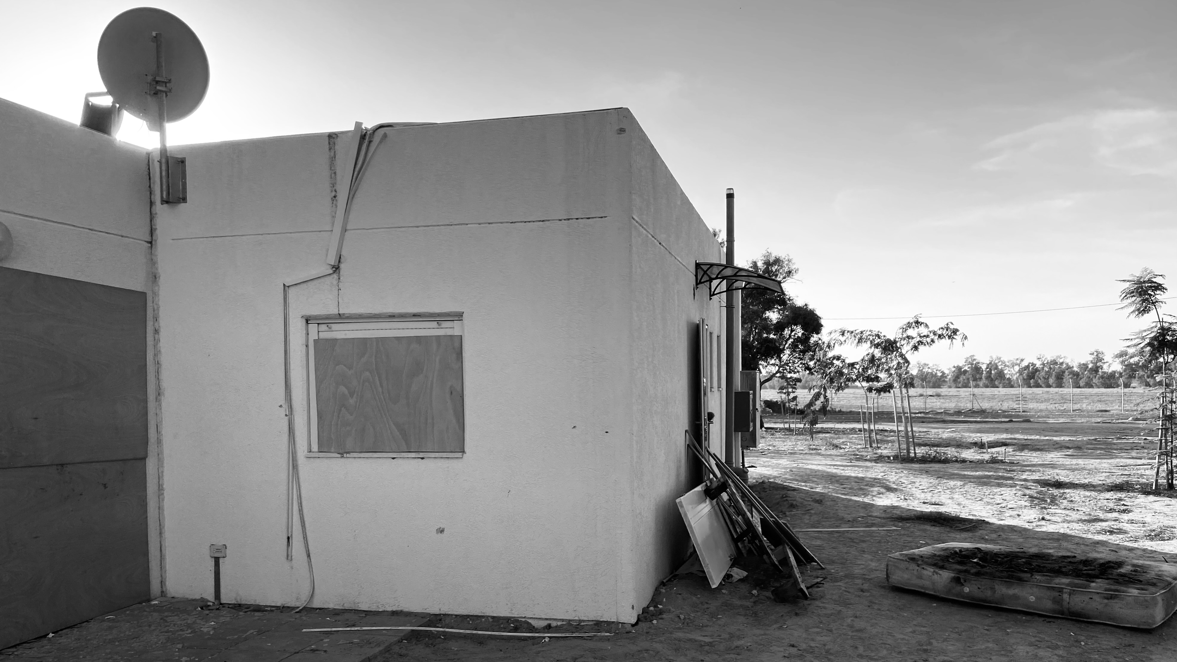 The home of Holocaust survivor Moshe Ridler following the Oct. 7 Hamas attack on Holit, Israel. The 91-year-old and his caregiver died in the attack.