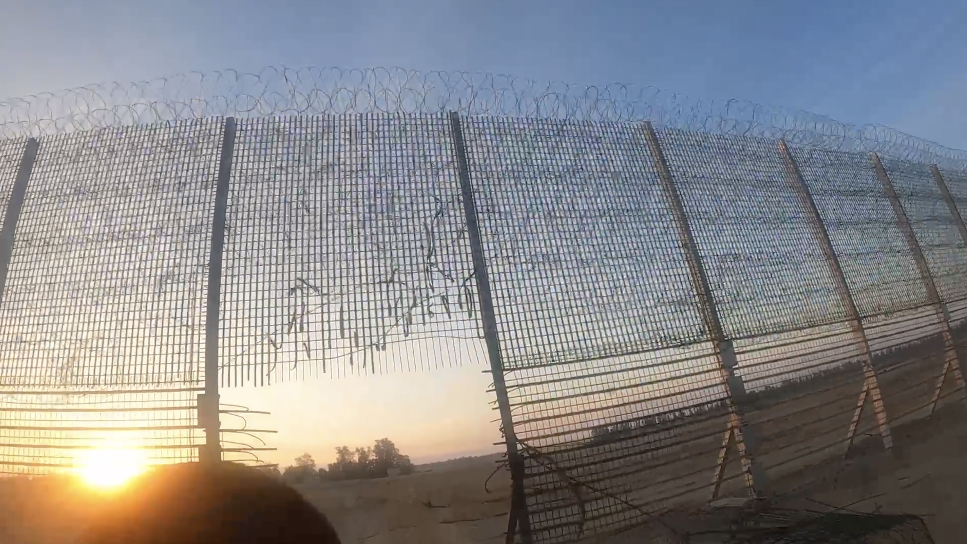 Hamas crossing the Israeli border near Sufa, Oct. 7, 2023.