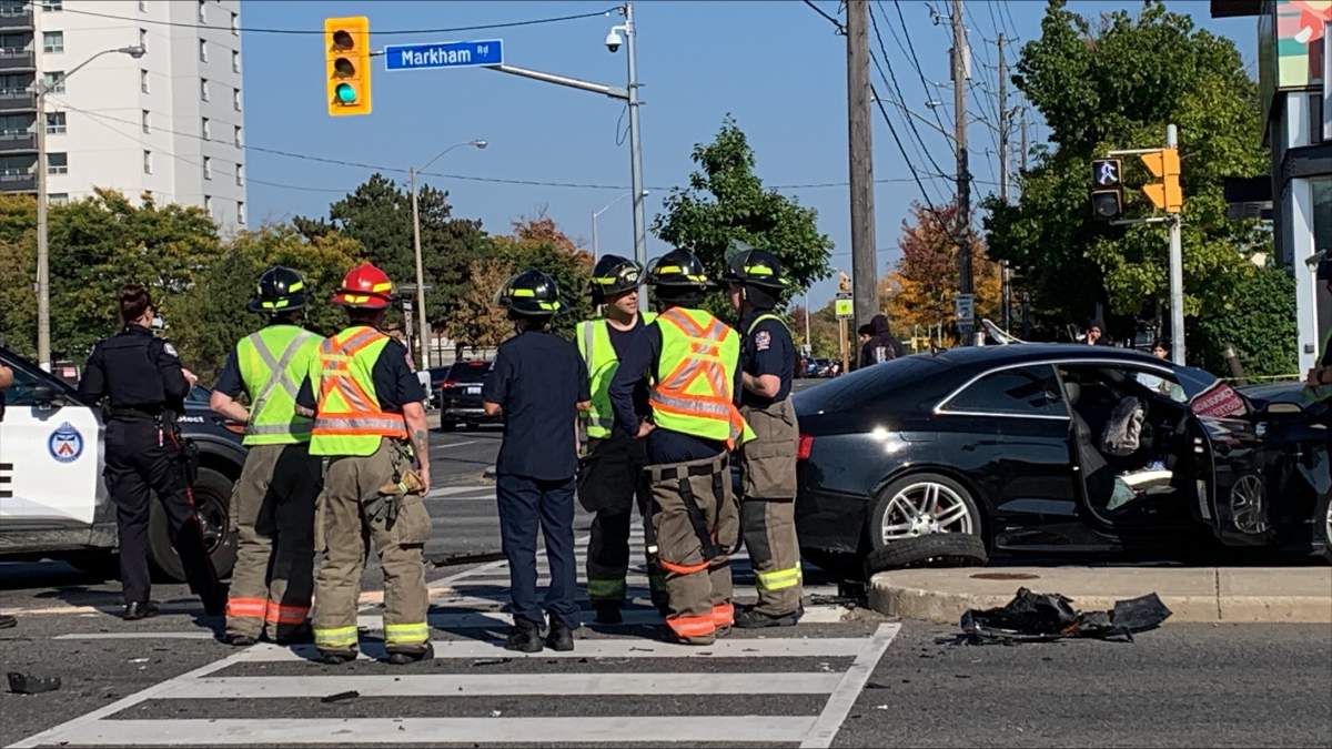 Paramedics tell Global News that three people have been transported to a trauma centre with serious, potentially life-threatening, injuries.