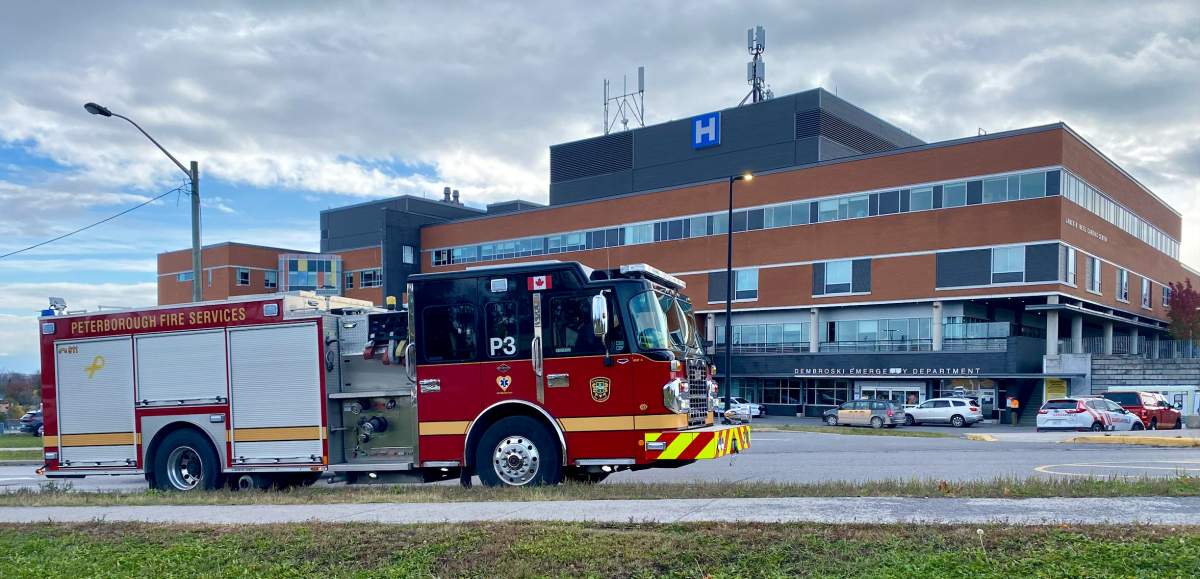 The Peterborough Regional Health Centre issued a Code Black on Oct. 31 following a reported bomb threat. Police say an arrest was made in London, Ont., on Nov. 4.