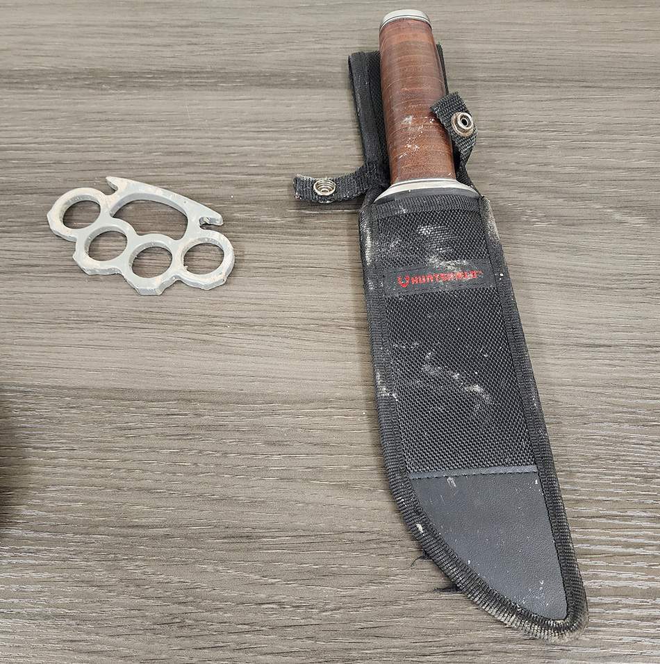 A Portage la Prairie man is accused of fleeing officers and ditching a bag full of weapons and drugs.