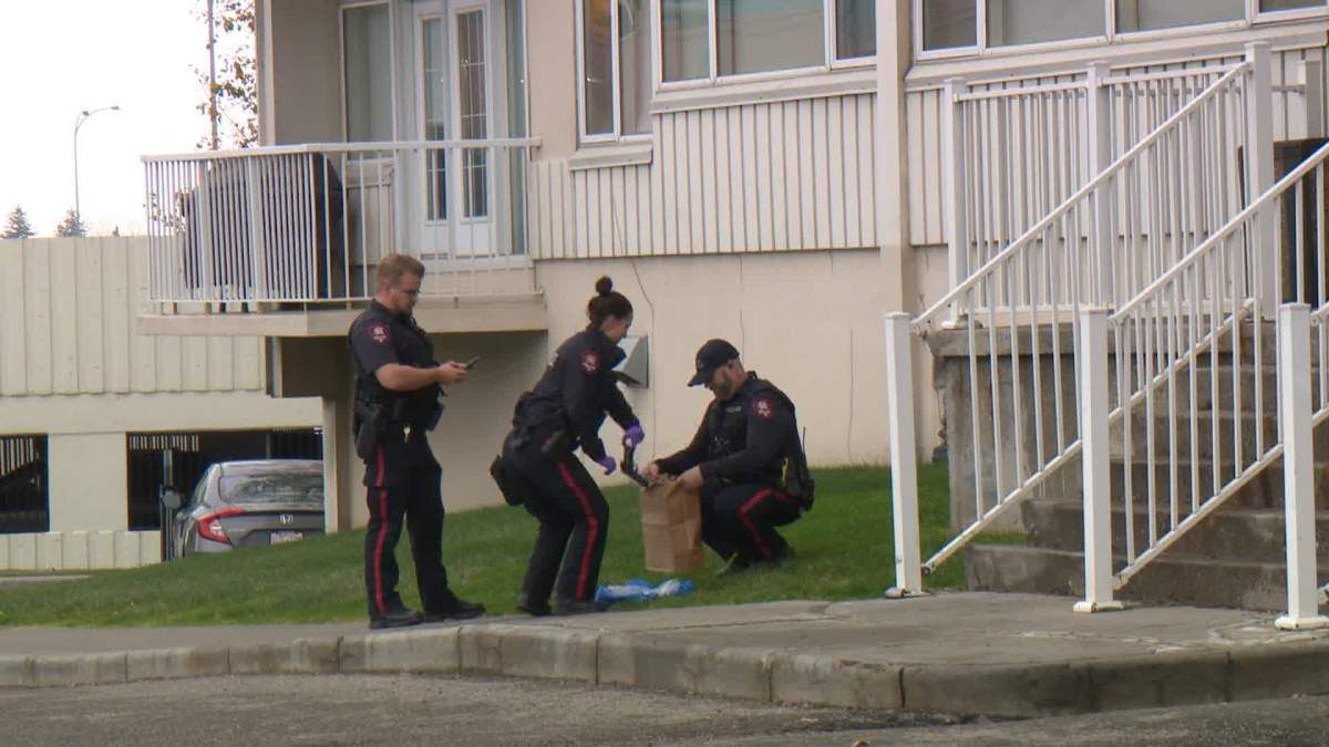 CPS members seize an airsoft gun during a Thursday afternoon shooting investigation in Kingsland.