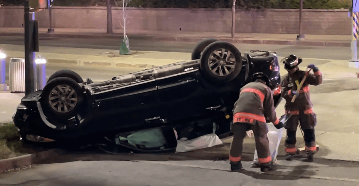 The crash happened after a driver disobeyed a red light, police say.