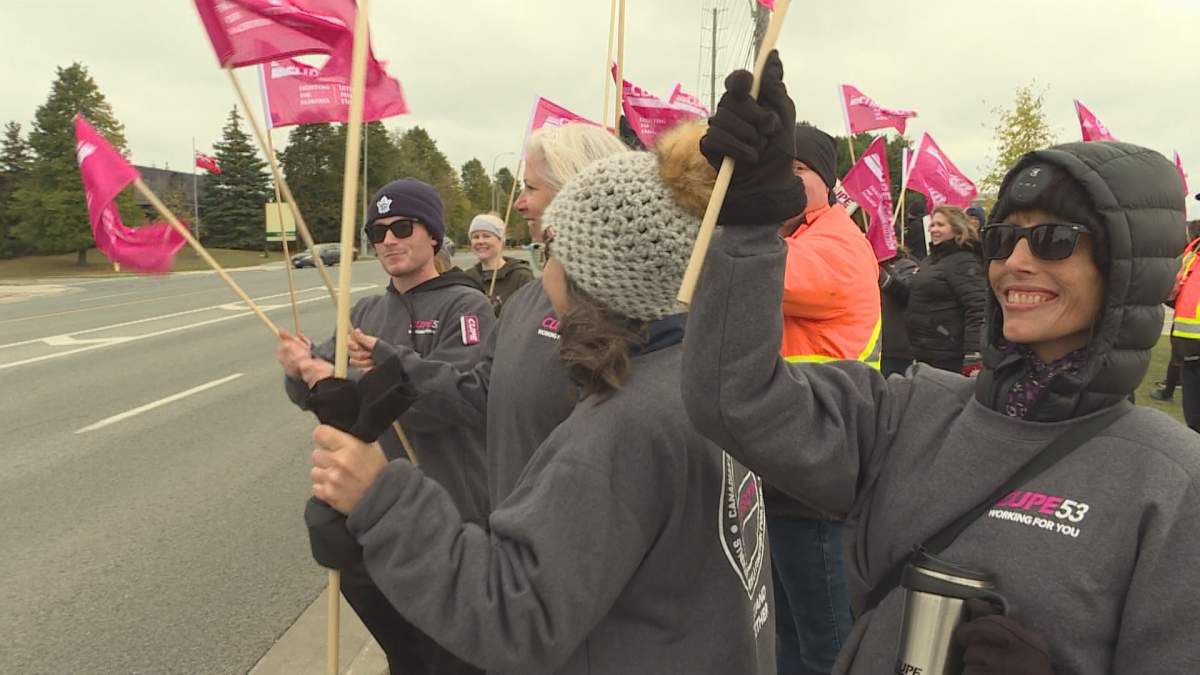 Town of Whitby workers on strike