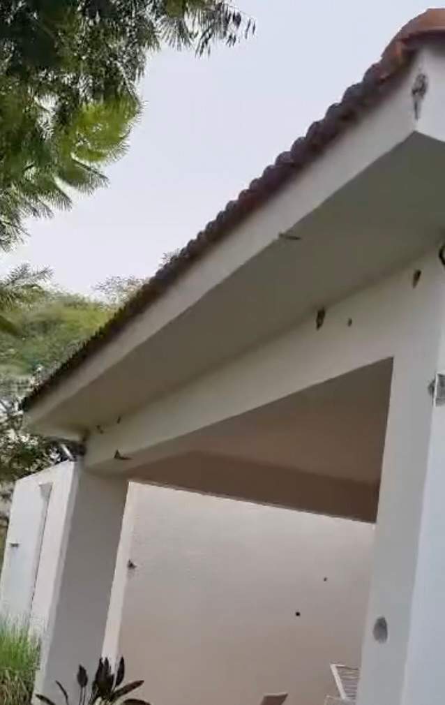 Bullet holes in the home of Zehava Handelman following the failed Oct. 7 Hamas attack on Sufa, Israel.