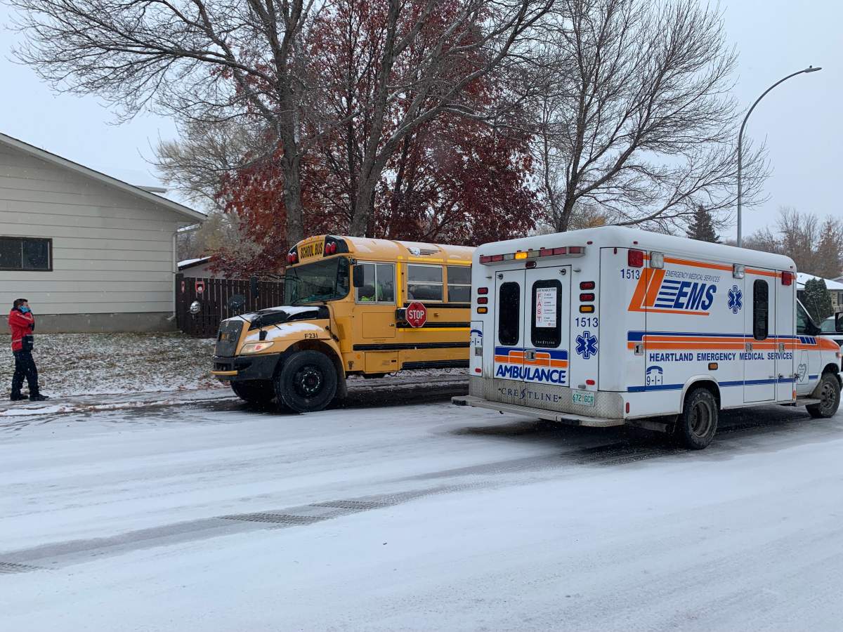 Saskatoon police are warning drivers to adjust to winter conditions after several vehicle collisions were reported Tuesday morning as the city awoke to its first snowfall of 2023-2024.