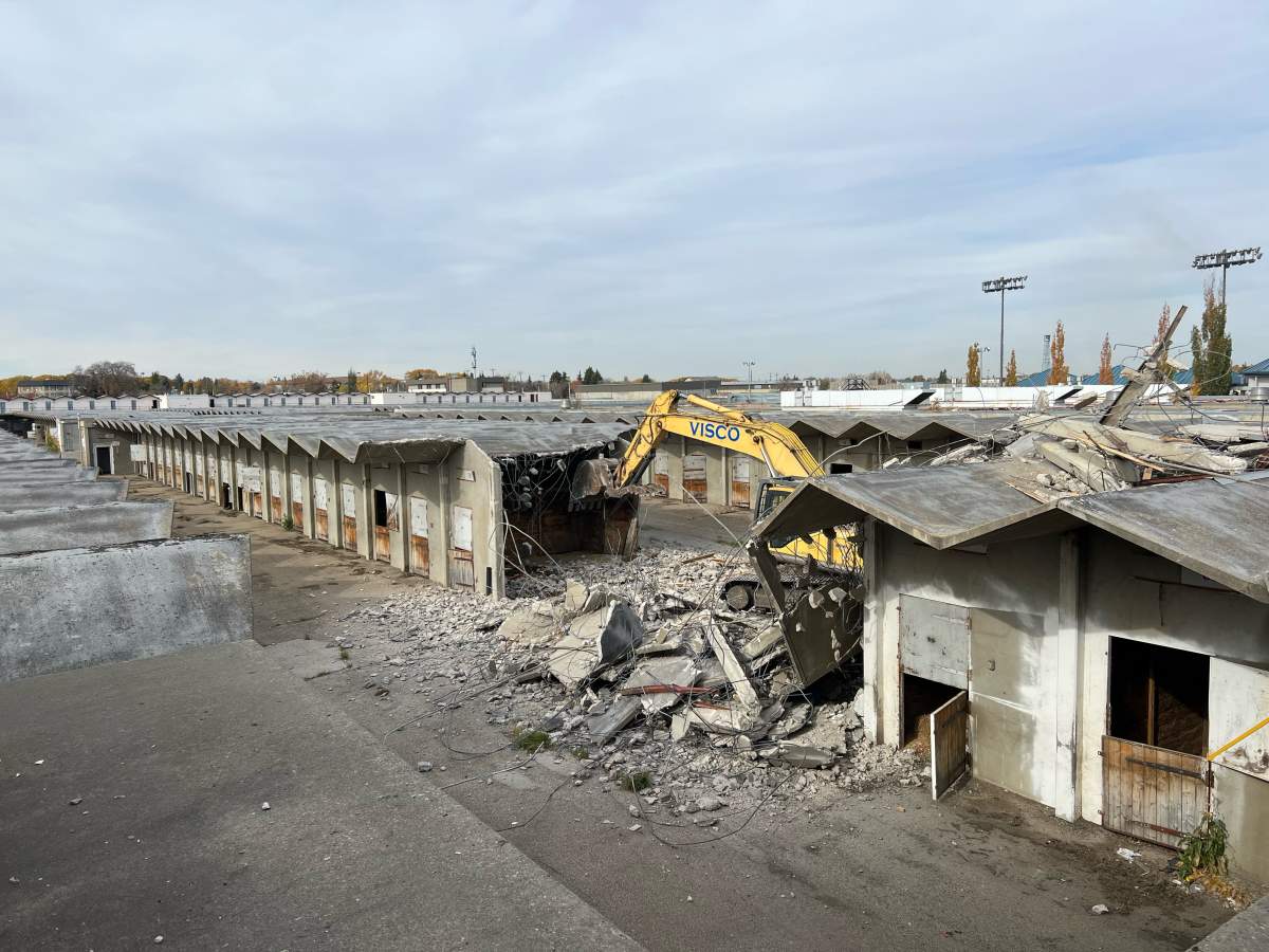 The first stage of demolition has started at Edmonton’s Exhibition Lands.
