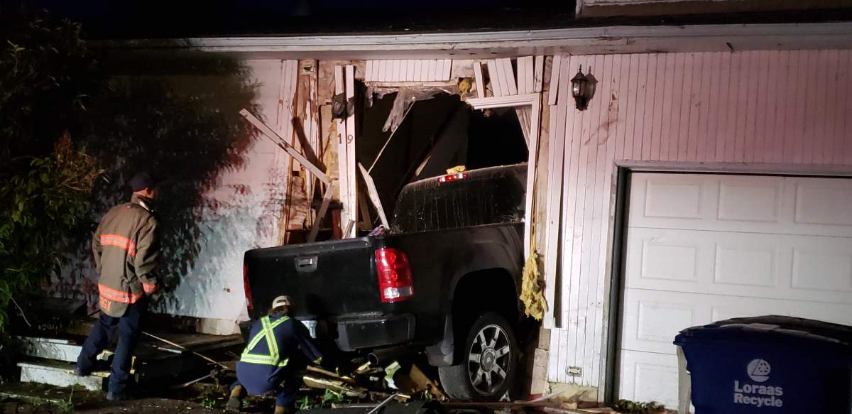 "First thing I did was call out to my son, Mark, who's bedroom was above just where the truck hit," Parent said.