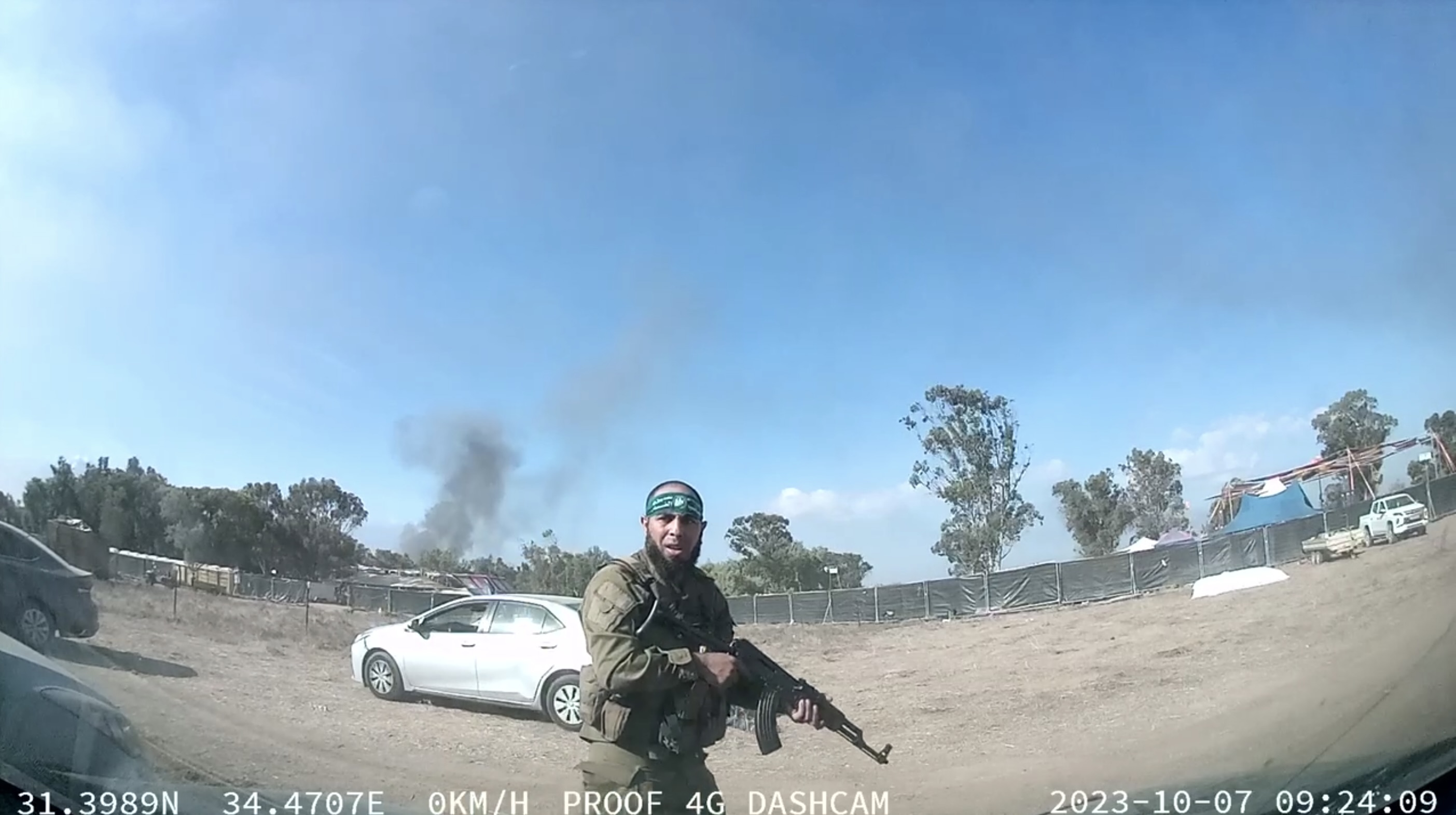 Seized dashcam video shows Hamas gunmen killing Israeli youths at a music festival on Oct. 7, 2023 and taking hostages.
