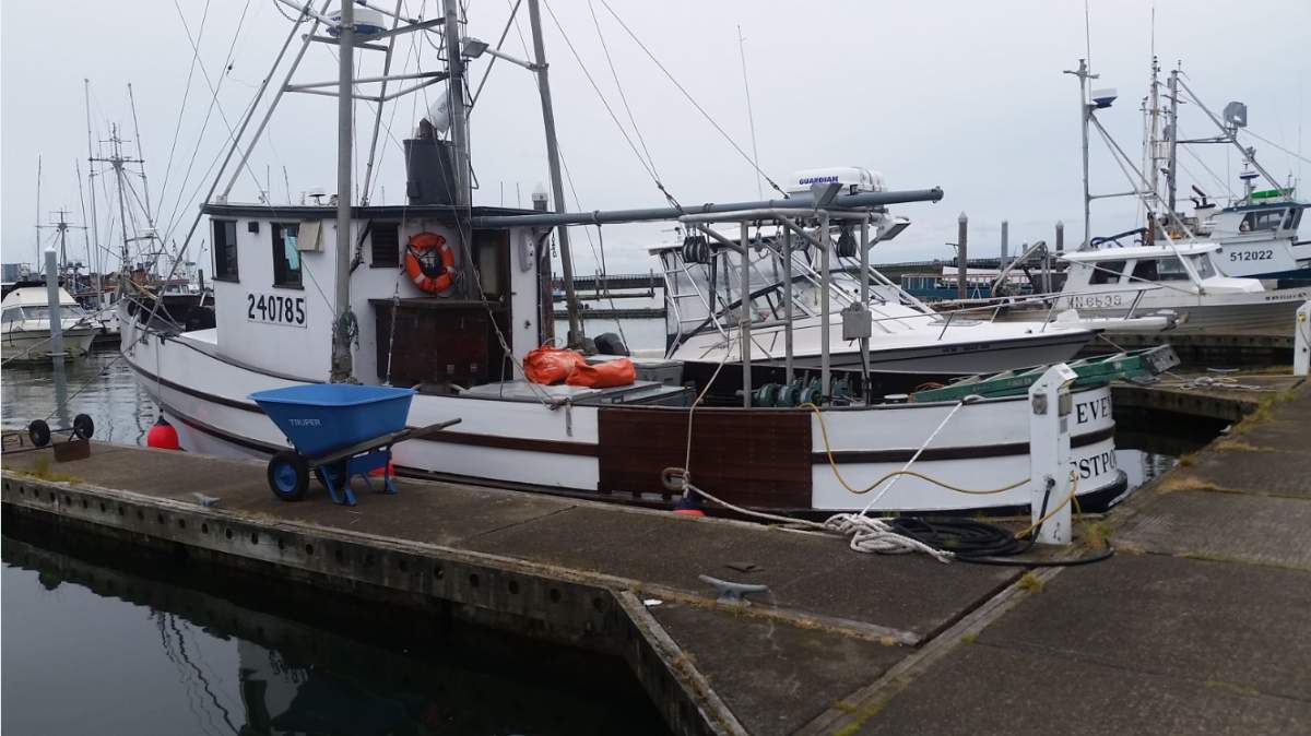 The U.S. Coast Guard says one of two people missing from the vessel Evening was found alive on Thursday in Canadian waters, two weeks after it left port.