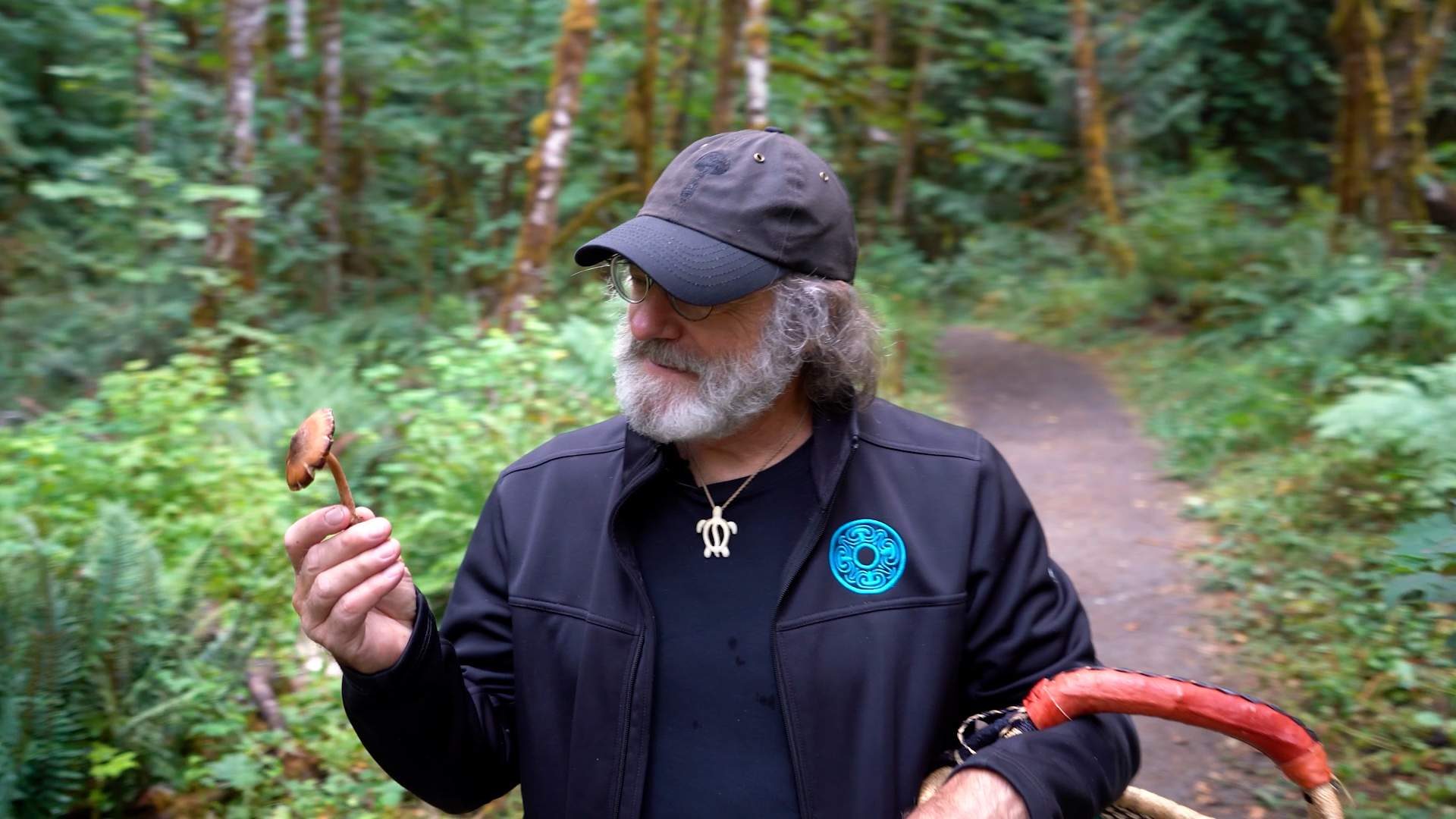 Paul Stamets outside his property in BC. Stamets has devoted his life to elevating the lowly forest-dwelling mushroom from reputational zero to ecological hero.