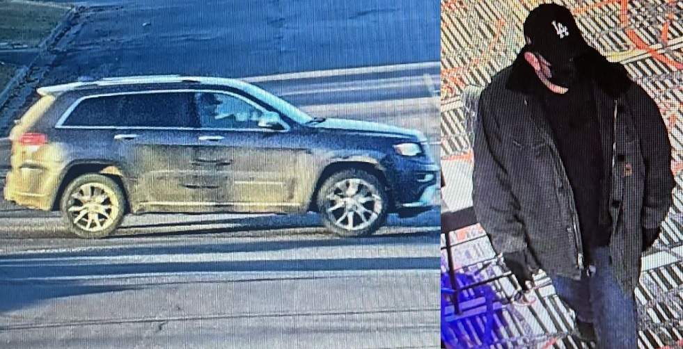 Suspect and suspect vehicle in armed robbery at Century Casino in St. Albert on Nov. 12, 2023.