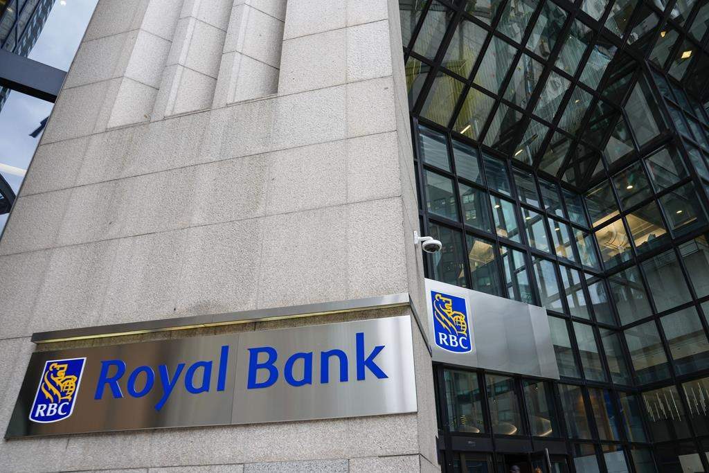 Royal Bank of Canada signage is pictured in the financial district in Toronto, Friday, Sept. 8, 2023. 