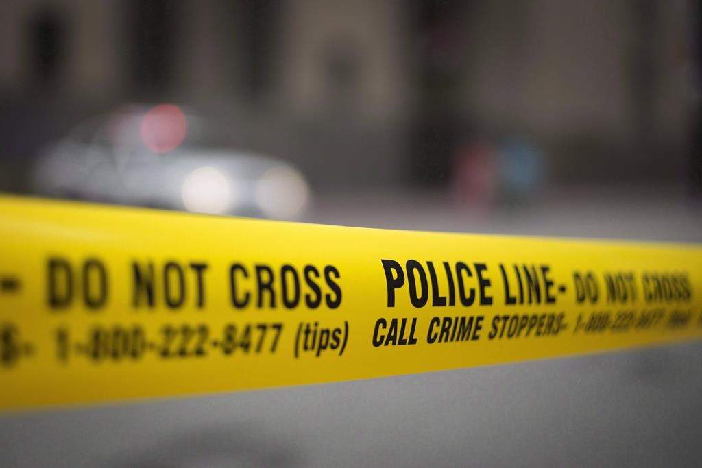 Police tape is shown in Toronto, Tuesday, May 2, 2017. 