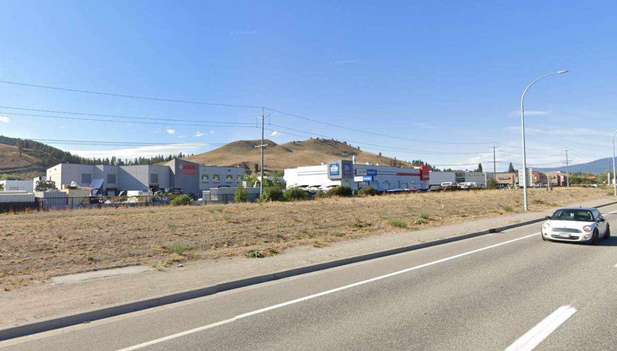The plot of land alongside Highway 97 North in Kelowna where 60 tiny homes will soon be built.