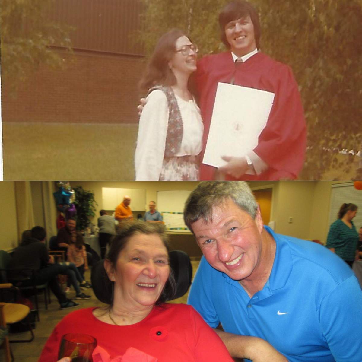 Barry Travnicek and his sister, Lynne, who was diagnosed with multiple sclerosis (MS) in 1991.