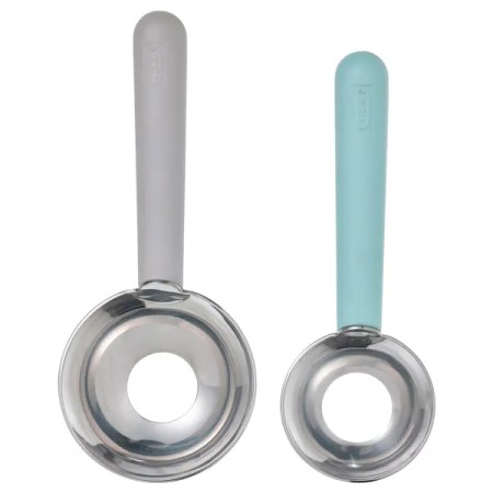 two cookie scoops
