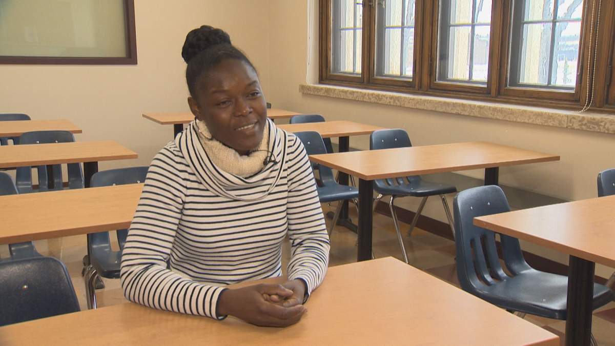 Brigitte Traore is in the Enhanced English Skills for Employment program in Winnipeg. She moved to Canada from Burkina Faso about six months ago.
