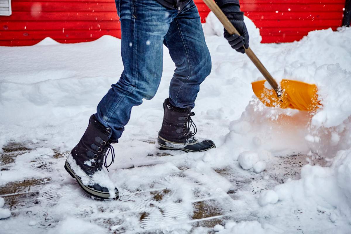 Man shovelling