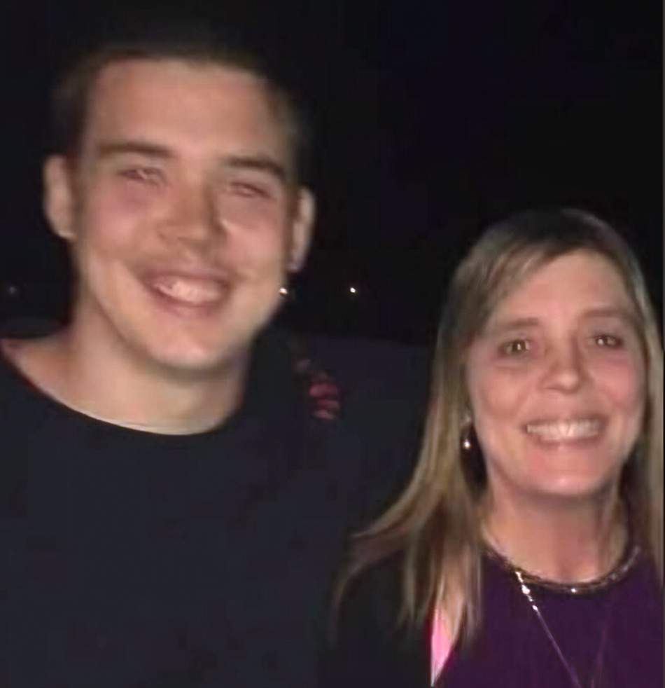 Bradley Pogue with his mother Hayley Schultz.