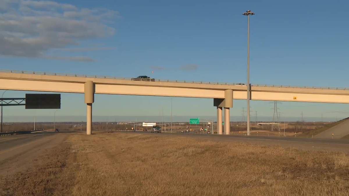 A City of Edmonton photo radar truck conducting Anthony Henday Drive traffic enforcement on the Yellowhead Trail overpass in northwest Edmonton on Thursday, November 23, 2023.