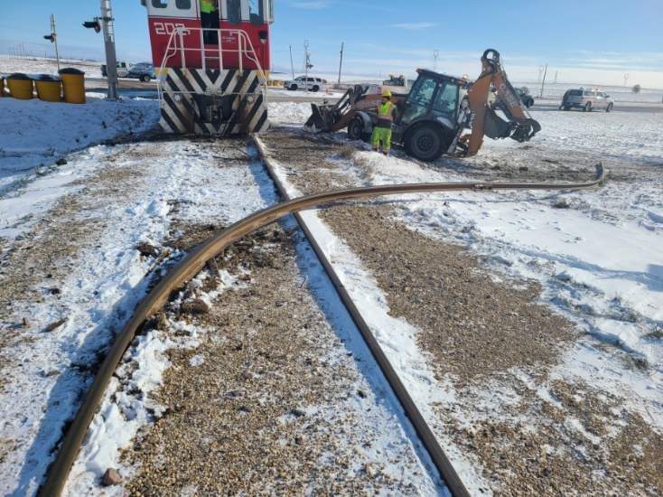 RCMP say a train derailed in Manitoba after a semi-truck failed to stop at a railway crossing.