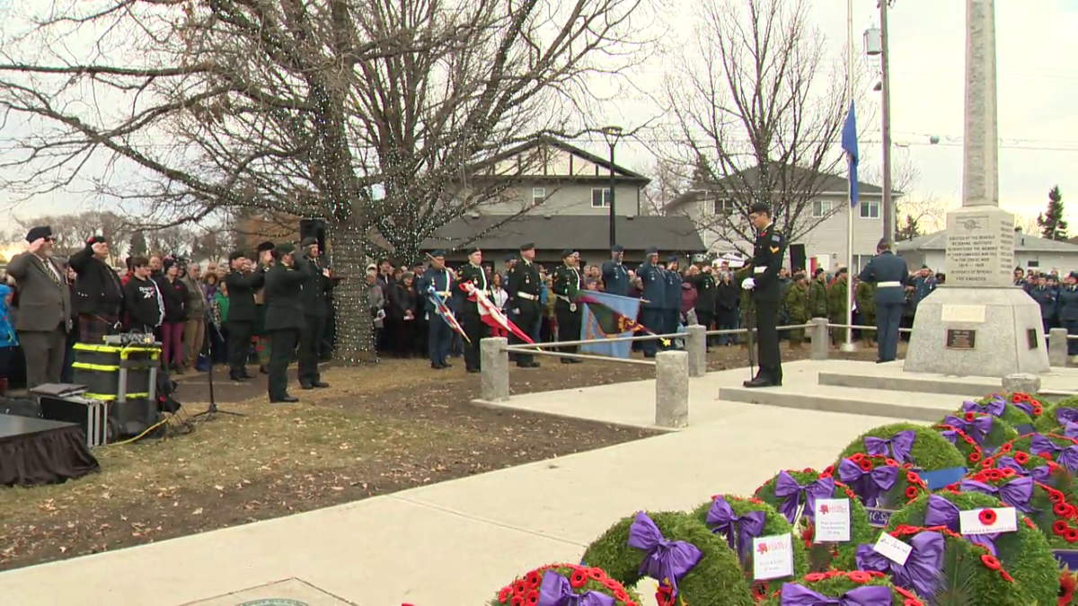Remembrance Day services at the Beverly Cenotaph.