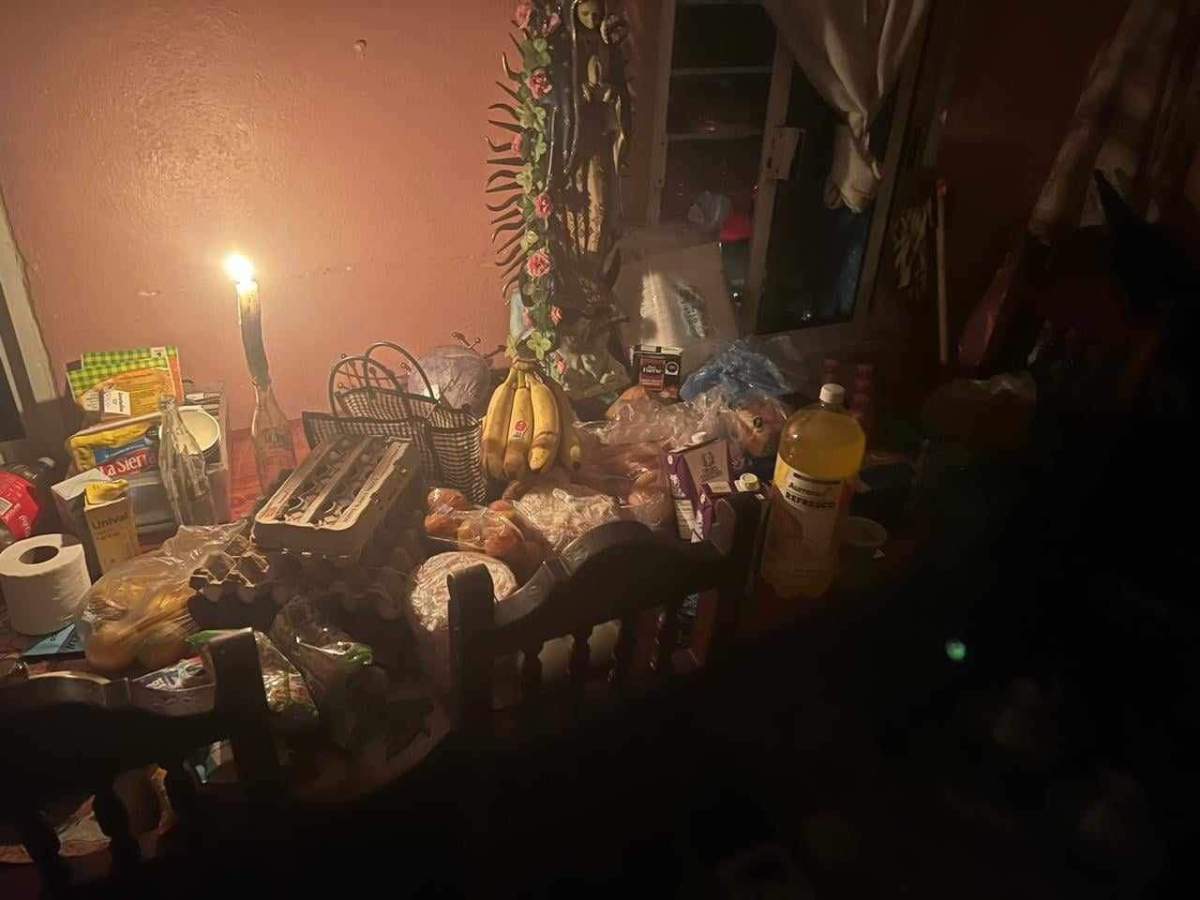 Food stockpiled at Doyle’s grandmother’s home in Mexico.