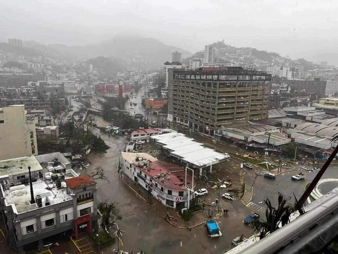 An image of the devastation in Acapulco, Mexico, following the arrival of Hurricane Otis.