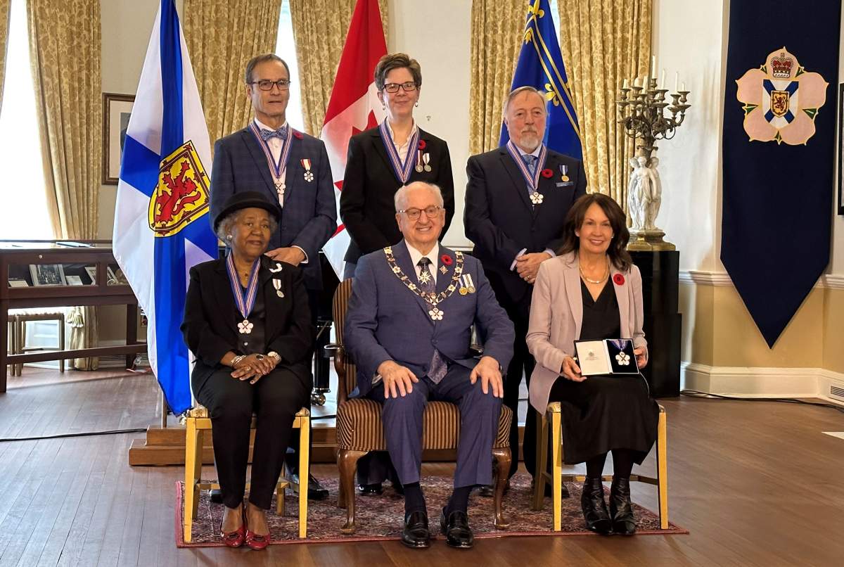 Five people were distinguished with the Order of Nova Scotia on Thursday, Nov. 9. The late Bruce Guthro has been posthumously appointed to the order. His wife Kim Guthro (bottom right) accepted the award on his behalf.