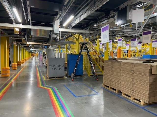 Amazon YEG2 fulfilment centre in Acheson, Alta., on Dec. 19, 2023.