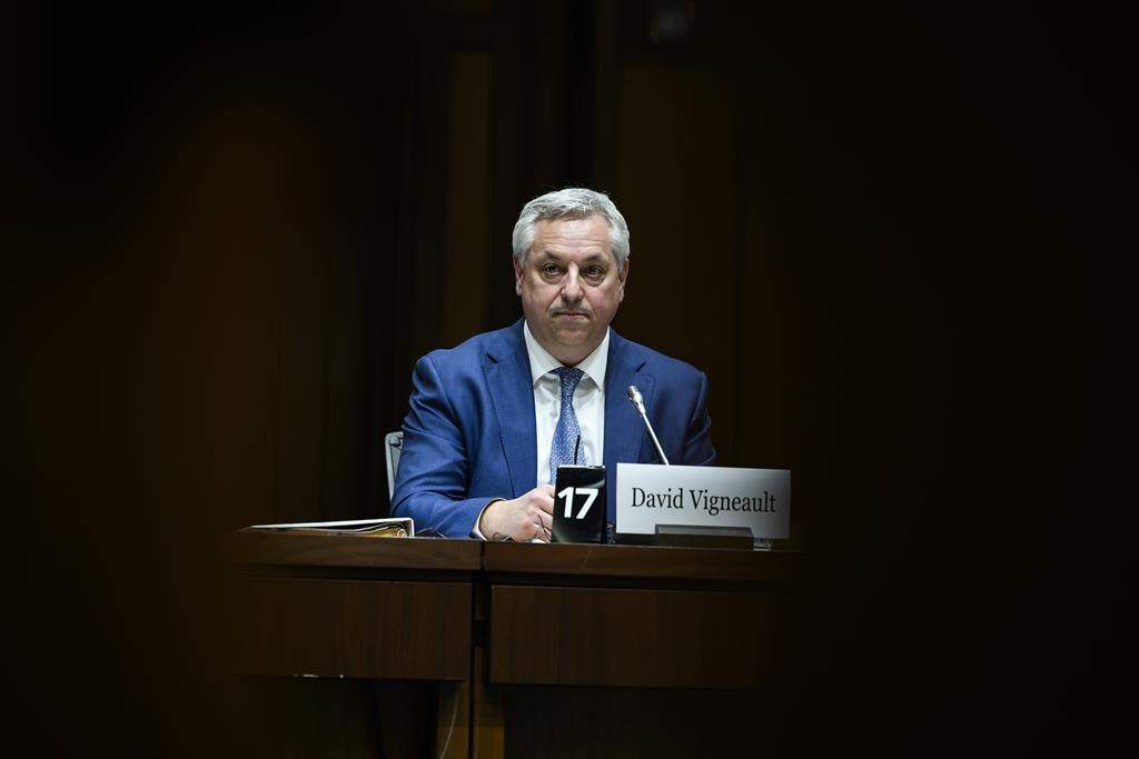 Former Canadian Security Intelligence Service director David Vigneault, seen here during an appearance before a House of Commons committee in Ottawa, on Tuesday, June 13, 2023. THE CANADIAN PRESS/Justin Tang