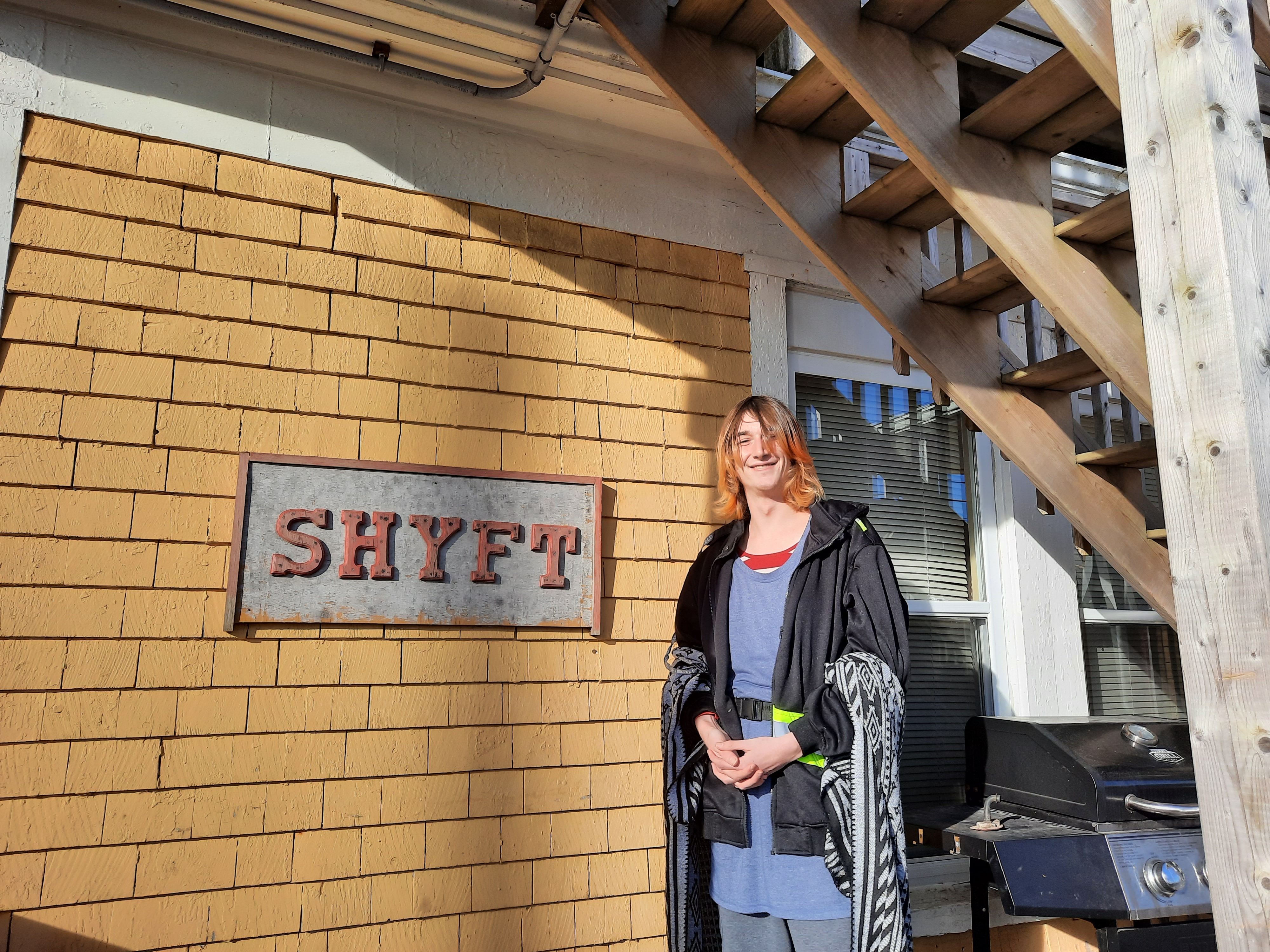 Kat Bagnald, 20, has been struggling with housing insecurity since she was 16. She's now staying at SHYFT in Yarmouth, where she found a supportive community.