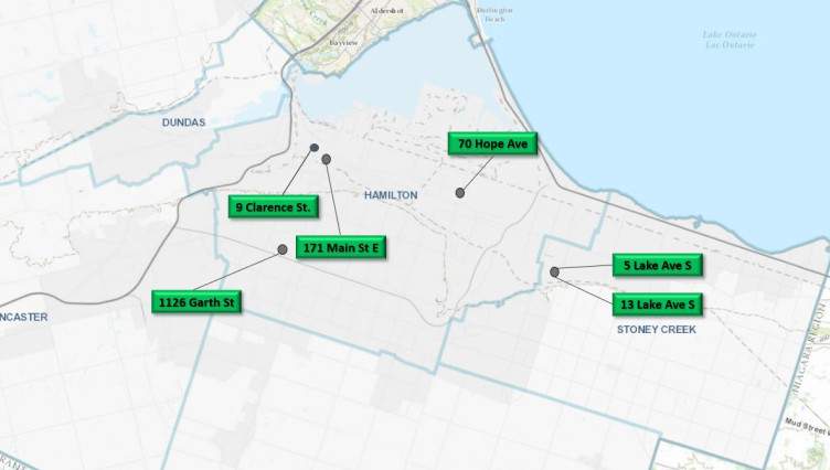 Five city-owned parking lots and vacant properties in Hamilton , Ont. have been identified by non-profit groups as locations some 150 units of affordable housing could be built.
