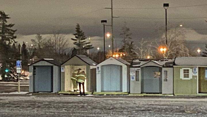 Three people are dead after a fire early Monday destroyed a shed outside a home improvement store in northwest Calgary.