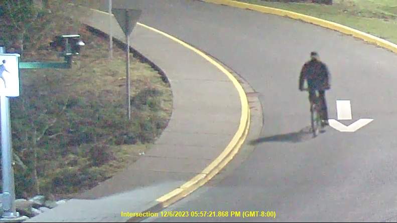 Nanaimo RCMP are investigating an alleged indecent exposure at Vancouver Island University on Wed. Dec. 6, 2023. The suspect is seen here.