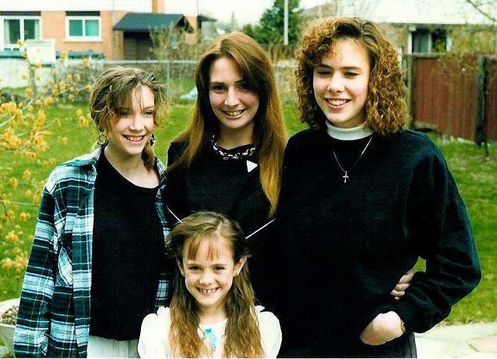 Lorraine with her three daughters - Sheri-Lee, Dawn and Melissa.