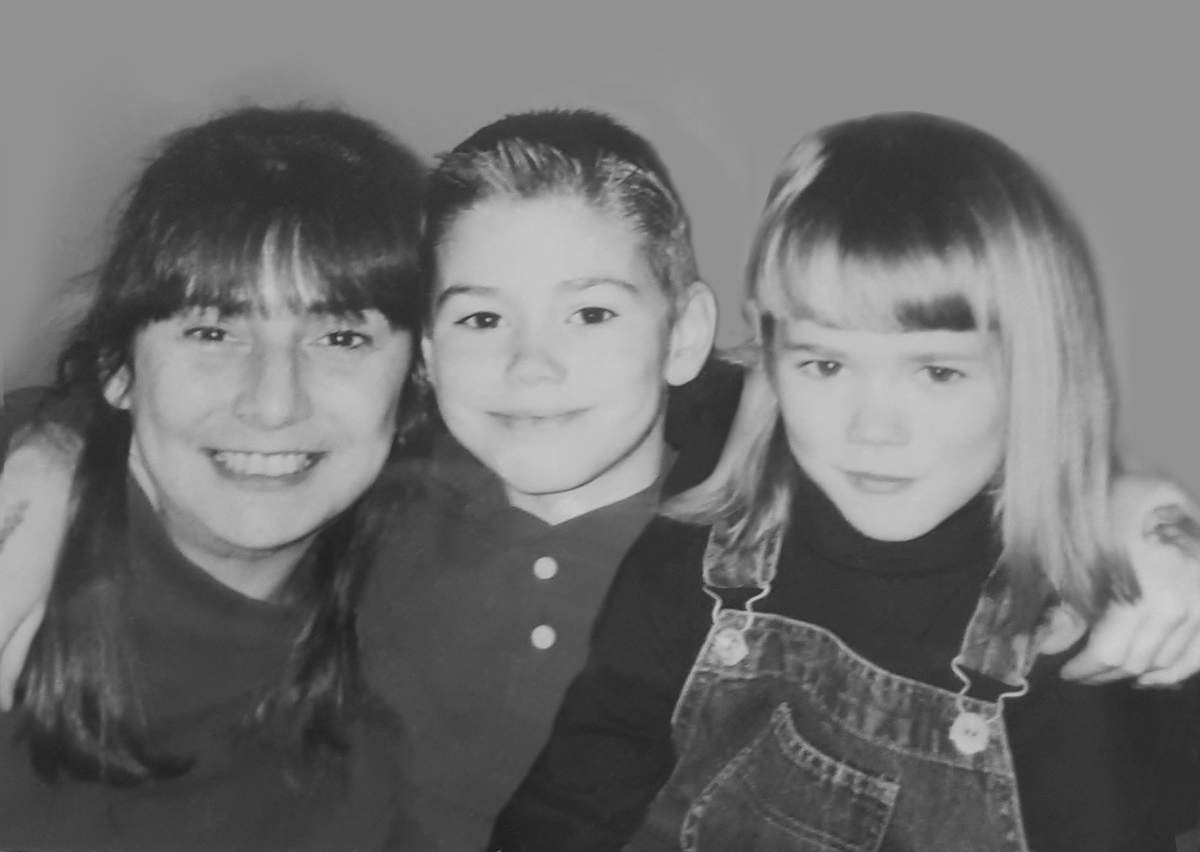 Lorraine and two of her grandchildren - Jade and Jazmin