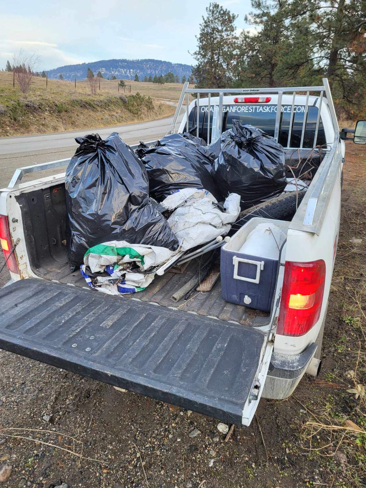 Another view of some of the garbage that was collected along Beaver Lake Road on Friday, Dec. 29, 2023.