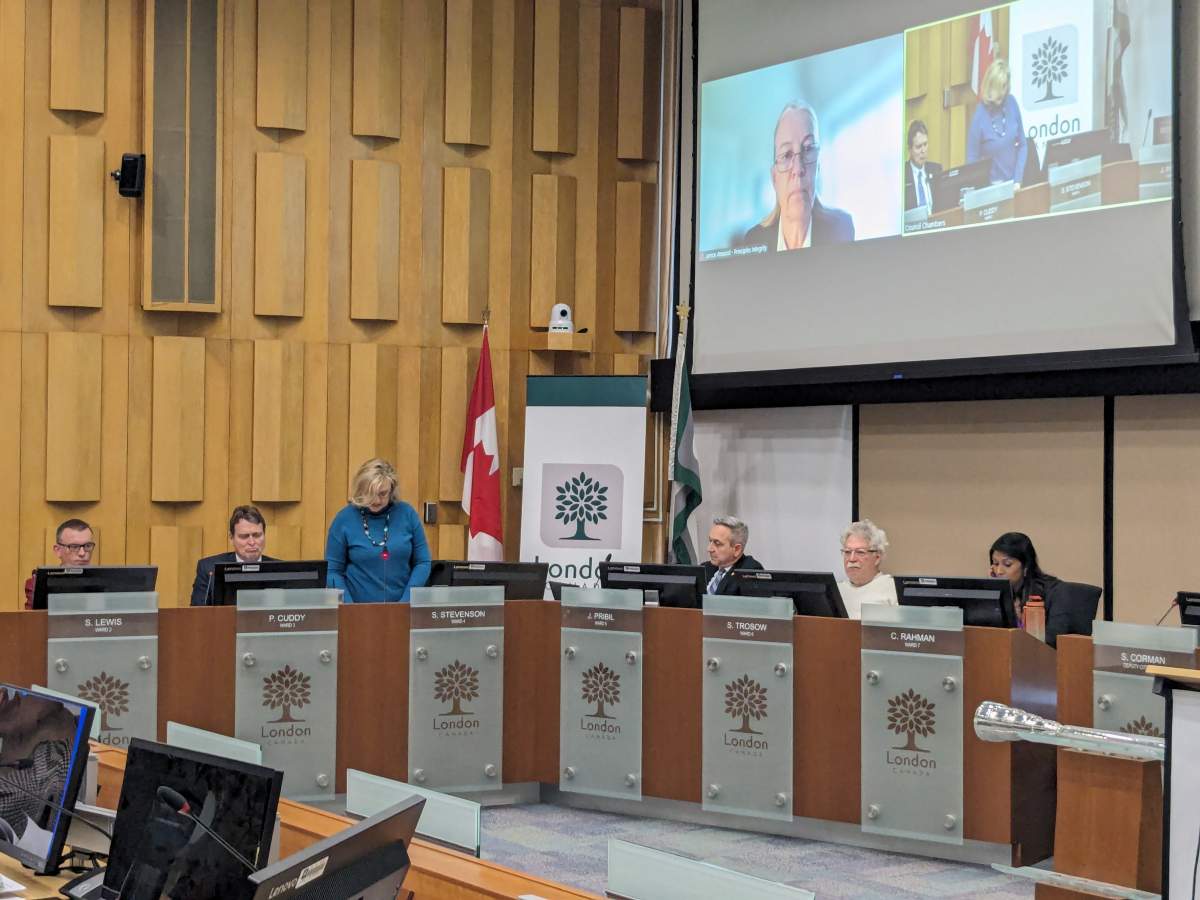 London city councillors on Dec. 19, 2023.