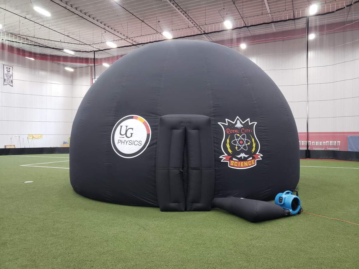 A demonstration was held at the Gryphon Fieldhouse on Monday and it will aim to educate people in Guelph and Wellington County on astronomy, including Canadian Space missions.