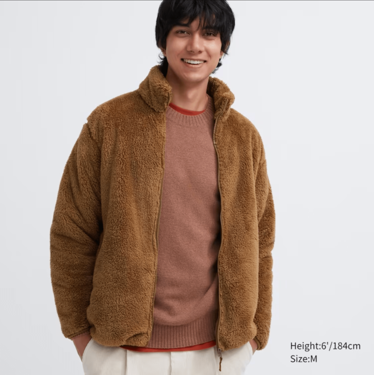 A fluffy fleece zip-up jacket from Uniqlo.
