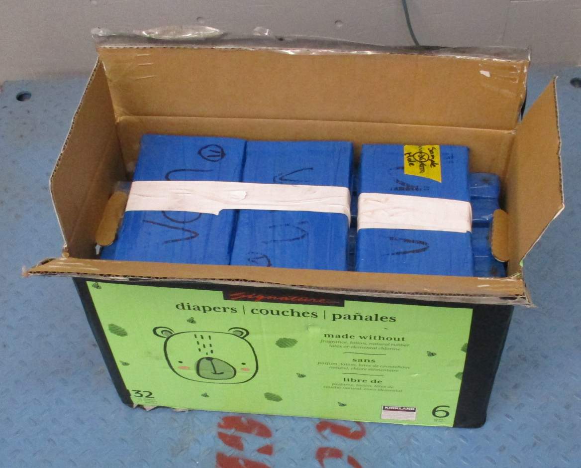 Some of the 52 kilograms of cocaine seized at the Coutts border crossing by CBSA agents on Nov. 19, 2023.