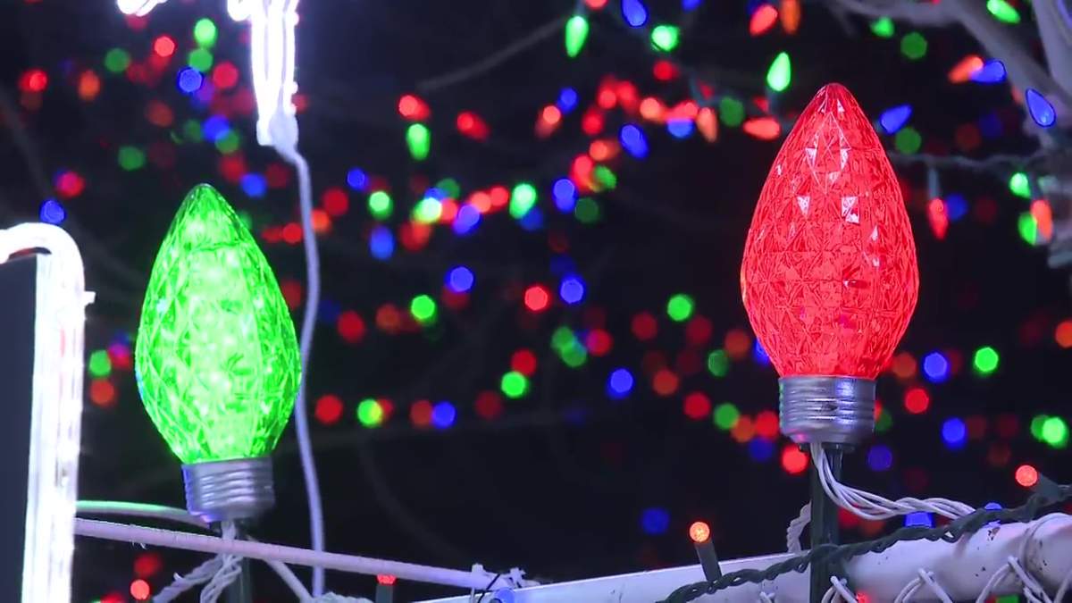 Marty Belilse's Christmas display in Cold Lake, Alta.